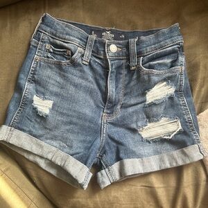 Hollister Women's Distressed Blue Jean Shorts